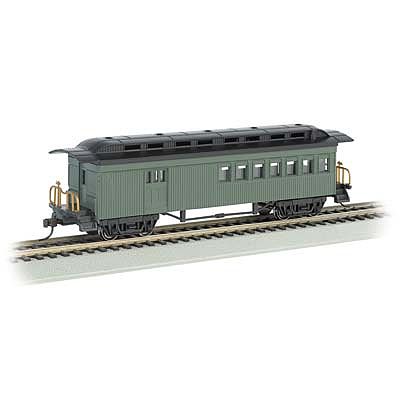 Bachmann 13505 HO Scale 1860 - 1880 Wood Combine - Ready to Run - Silver Series(R) -- Painted, Unlettered (green)