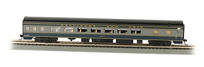 Bachmann 14203 HO Scale 85' Smooth-Side Coach w/Lights - Ready to Run -- Baltimore & Ohio