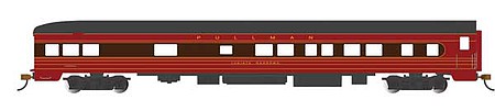 Bachmann 14310 HO Scale 85' Smooth-Side Observation with Interior Lights - Ready to Run -- Pennsylvania Railroad Juniata Narrows (Fleet of Modernism, Tuscan, red, blac