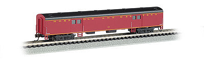 Bachmann 14452 N Scale 72' Smooth-Side Baggage Car - Ready to Run -- Norfolk & Western (maroon, black)