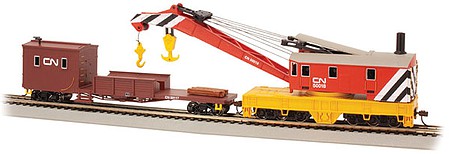 Bachmann 16104 HO Scale 250-Ton Crane Derrick with Boom Tender - Silver Series(R) -- Canadian National