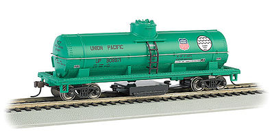Bachmann 16305 HO Scale Track Cleaning Tank Car - Ready to Run - Silver Series(R) -- Union Pacific (MOW green)
