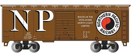 Bachmann 17015 HO Scale Pullman-Standard PS-1 40' Steel Boxcar - Ready to Run - Silver Series(R) -- Northern Pacific 27231 (Boxcar Red, white, red, black, Large Monad and NP)
