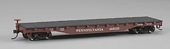 Bachmann 17314 HO Scale 52' Flatcar - Ready to Run - Silver Series(R) -- Pennsylvania