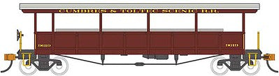 Bachmann 17433 HO Scale Open-Sided Excursion Car w/Seats - Ready to Run - Silver Series(R) -- Cumbres & Toltec Scenic Railroad #9619