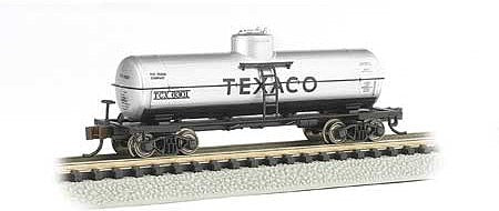Bachmann 17865 N Scale ACF 36' 6" 10,000-Gallon Tank Car - Ready to Run - Silver Series(R) -- Texaco #6301