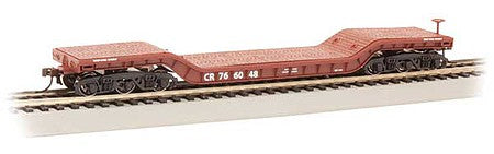 Bachmann 18342 HO Scale 52' Depressed-Center Flatcar - Ready to Run - Silver Series(R) -- Conrail 766048