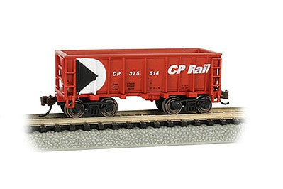 Bachmann 18652 N Scale Ore Car - Flat-Bottom - Ready to Run -- Canadian Pacific #314414 (red, black, white; Multimark Logo)
