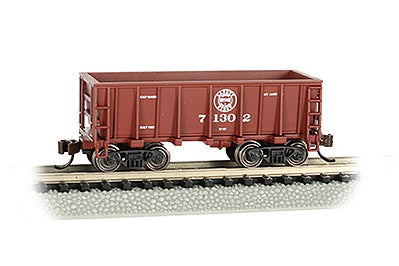 Bachmann 18653 N Scale Ore Car - Flat-Bottom - Ready to Run -- Duluth, Missabe & Iron Range #71302 (Mineral Red)