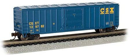 Bachmann 19665 N Scale ACF 50'6" Outside-Braced Sliding-Door Boxcar - Ready to Run - Silver Series -- CSX
