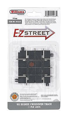 Bachmann 268 O Scale E-Z Street Track for Operating Vehicles & Trolleys -- 90-Degree Crossing pkg(4)