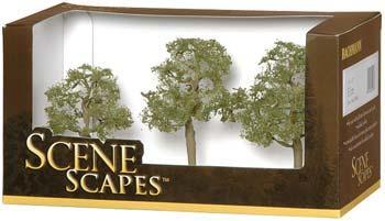 Bachmann 32008 HO Scale Elm Trees - SceneScapes(TM) -- 3 to 4" 7.6 to 10.2cm pkg(3)