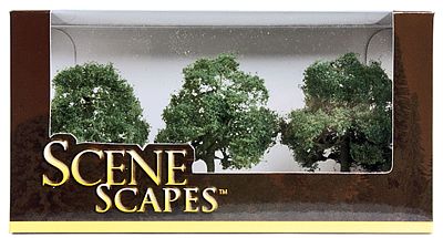 Bachmann 32013 HO Scale Oak Trees - SceneScapes(TM) -- 3 - 3-1/2" 7.6 - 8.9cm pkg(3)