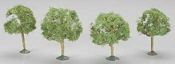 Bachmann 32113 All Scale SceneScapes(TM) Layout-Ready Trees -- Oak Trees 2-1/4 - 2-1/2" Tall pkg(4)