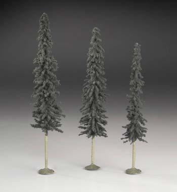 Bachmann 32203 O Scale SceneScapes(TM) Layout-Ready Trees -- Conifer Trees 8-10" pkg(3)