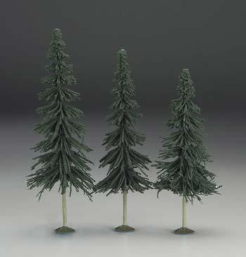 Bachmann 32204 O Scale SceneScapes(TM) Layout-Ready Trees -- Spruce Trees 8-10" pkg(3)
