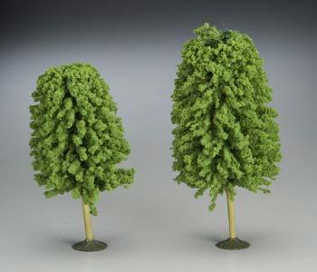 Bachmann 32206 O Scale SceneScapes(TM) Layout-Ready Trees -- Deciduous Trees 5-1/2 - 6-1/2" pkg(2)