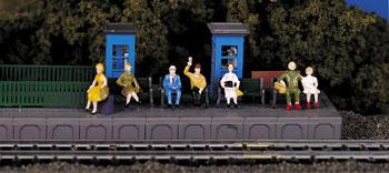 Bachmann 42342 HO Scale Sitting Passengers -- pkg(6)