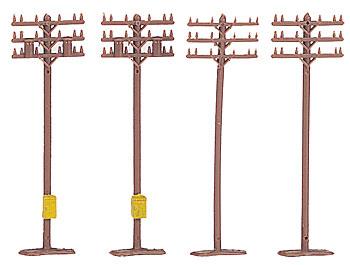 Bachmann 42506 N Scale Telephone Poles pkg(12)