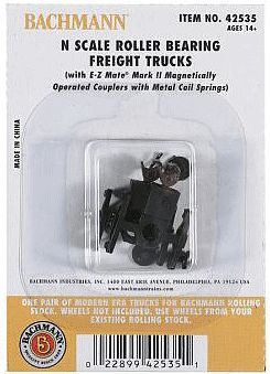 Bachmann 42535 N Scale Freight Trucks Less Wheels 12 Pairs -- Roller Bearing
