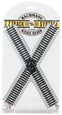 Bachmann 44542 HO Scale Crossing w/Nickel Silver Rail & Gray Roadbed - E-Z Track(R) -- 60-Degree