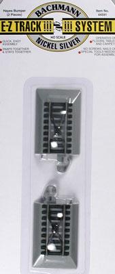 Bachmann 44591 HO Scale Hayes Wheel Stop w/Nickel Silver Rail & Gray Roadbed - E-Z Track(R) -- pkg(2)
