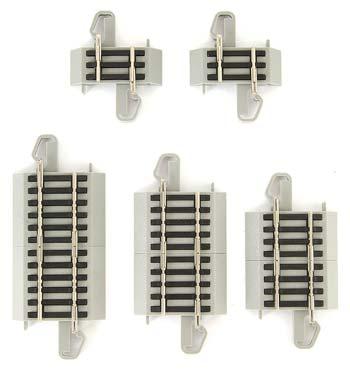 Bachmann 44592 HO Scale Connector Assortment - E-Z Track(R) -- Nickel Silver Rail & Gray Roadbed