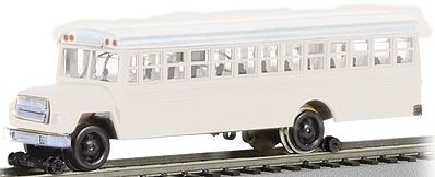 Bachmann 46215 HO Scale Maintenance-of-Way High Railer Bus - Standard DC -- White