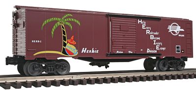 Bachmann 47078 O Scale 40' Steel Boxcar - 3-Rail - Ready to Run - Williams(TM) -- Missouri Pacific (Boxcar Red, Herbie Safety Car)