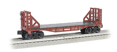 Bachmann 47510 O Scale 40' Bulkhead Flatcar - 3-Rail - Ready to Run - Williams(TM) -- Norfolk Southern