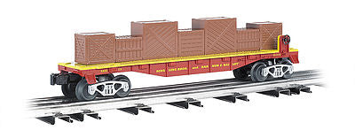 Bachmann 47556 O Scale 40' Flatcar w/Crate Load - 3-Rail - Ready to Run - Williams(TM) -- Ringling Bros. and Barnum & Bailey(TM) #119