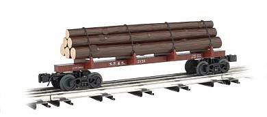Bachmann 47804 O Scale Williams(TM) Skeleton Log Car - 3-Rail - Ready to Run -- Spokane, Portland & Seattle