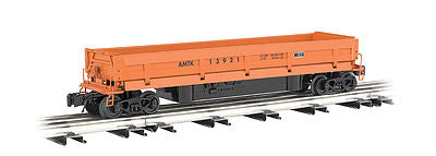 Bachmann 47954 O Scale Operating Coal Dump Car - 3-Rail - Ready to Run - Williams(TM) -- Amtrak (Maintenance-of-Way Orange)