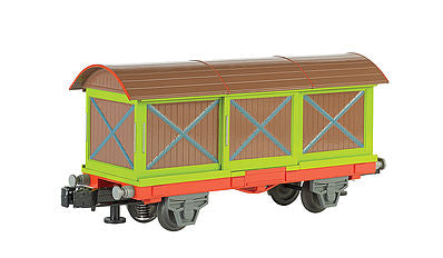 Bachmann 48001 O Scale Boxcar - 3-Rail - Ready-to-Run - Chuggington(TM) -- Brown, Green, Orange