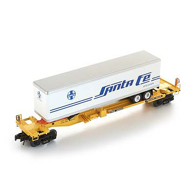 Bachmann 48404 O Scale Front Runner Intermodal Car w/Trailer - 3-Rail - Ready to Run - Williams(TM) -- TTX w/Santa Fe Trailer