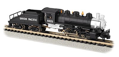 Bachmann 50561 N Scale USRA 0-6-0 Switcher w/Slope-Back Tender - Standard DC -- Union Pacific #4425 (black, silver)