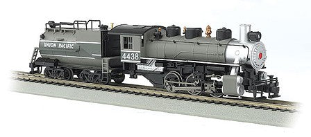 Bachmann 50708 HO Scale Steam USRA 0-6-0 w/Vanderbilt Tender & Smoke - Standard DC -- Union Pacific #4438 (2-Tone Gray, silver)