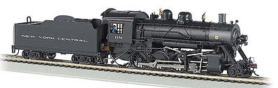 Bachmann 51354 N Scale Baldwin 2-8-0 Consolidation - Sound and DCC -- New York Central #1156 (black, graphite)