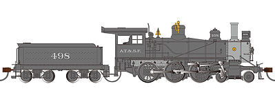 Bachmann 51405 HO Scale Baldwin 4-6-0 w/Sound & DCC -- Santa Fe #498 (black, graphite)