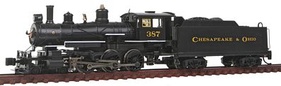 Bachmann 51460 N Scale Baldwin 4-6-0 w/DCC -- Chesapeake & Ohio #387 (black, yellow)