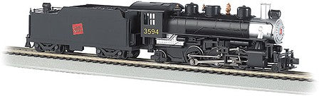 Bachmann 51505 HO Scale Baldwin 2-6-2 Prairie with Smoke - Standard DC -- Canadian National #3594 (black, silver, red)