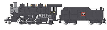 Bachmann 51508 HO Scale Baldwin 2-6-2 Prairie with Vanderbilt Tender, Smoke - Standard DC -- Chicago, Burlington & Quincy 2121 (black, graphite)