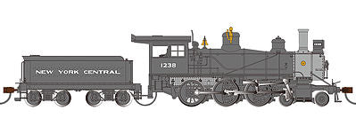 Bachmann 52201 HO Scale Baldwin 4-6-0 - Standard DC -- New York Central #1238 (black, graphite)