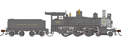 Bachmann 52202 HO Scale Baldwin 4-6-0 - Standard DC -- Baltimore & Ohio #1357 (black, graphite)