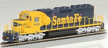 Bachmann 60913 HO Scale EMD SD40-2 - DCC -- Santa Fe #5020 (Warbonnet; Blue, yellow)