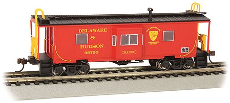 Bachmann 73207 HO Scale Steel Bay-Window Caboose - Ready to Run - Silver Series(R) -- Delaware & Hudson 35720