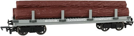 Bachmann 77004 HO Scale Logging Flatcar with Logs - Thomas and Friends(TM) -- Sodor Logging Company