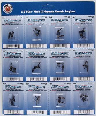 Bachmann 78026 HO Scale E-Z Mate Mark II Couplers w/Metal Coil Spring -- Short Center Shank 1 Pair