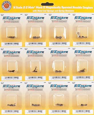 Bachmann 78501 N Scale E-Z Mate Mark II Magnetic Knuckle Couplers -- Long Shank 12 Pairs