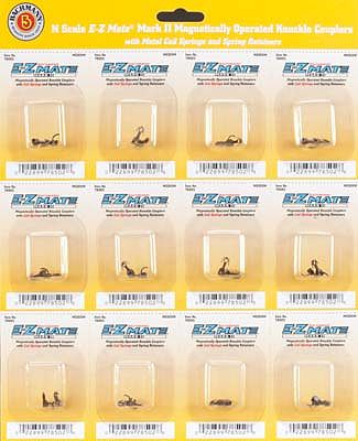 Bachmann 78502 N Scale E-Z Mate Mark II Magnetic Knuckle Couplers -- Medium Shank 12 Pairs